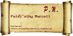 Palásthy Marcell névjegykártya