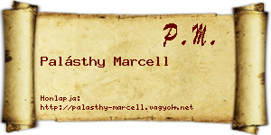 Palásthy Marcell névjegykártya